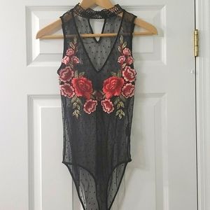 Charlotte Russe Sexy Lacy Bodysuit